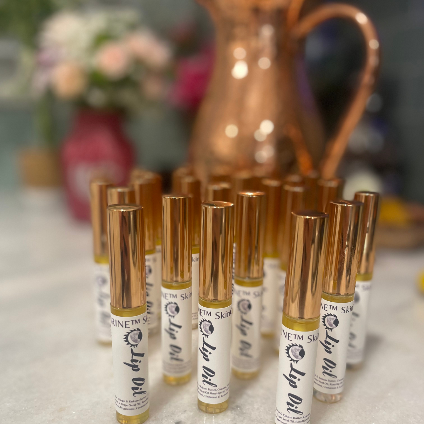 Liquid Lip Oil 100% Natural Ingredients with Beeswax